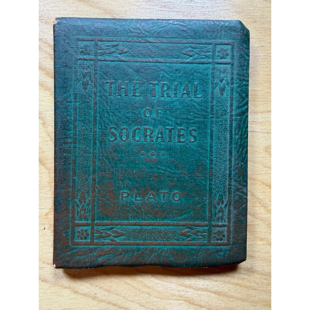 Little Leather Library Plato The Trial of Socrates Vintage Miniature Green Book